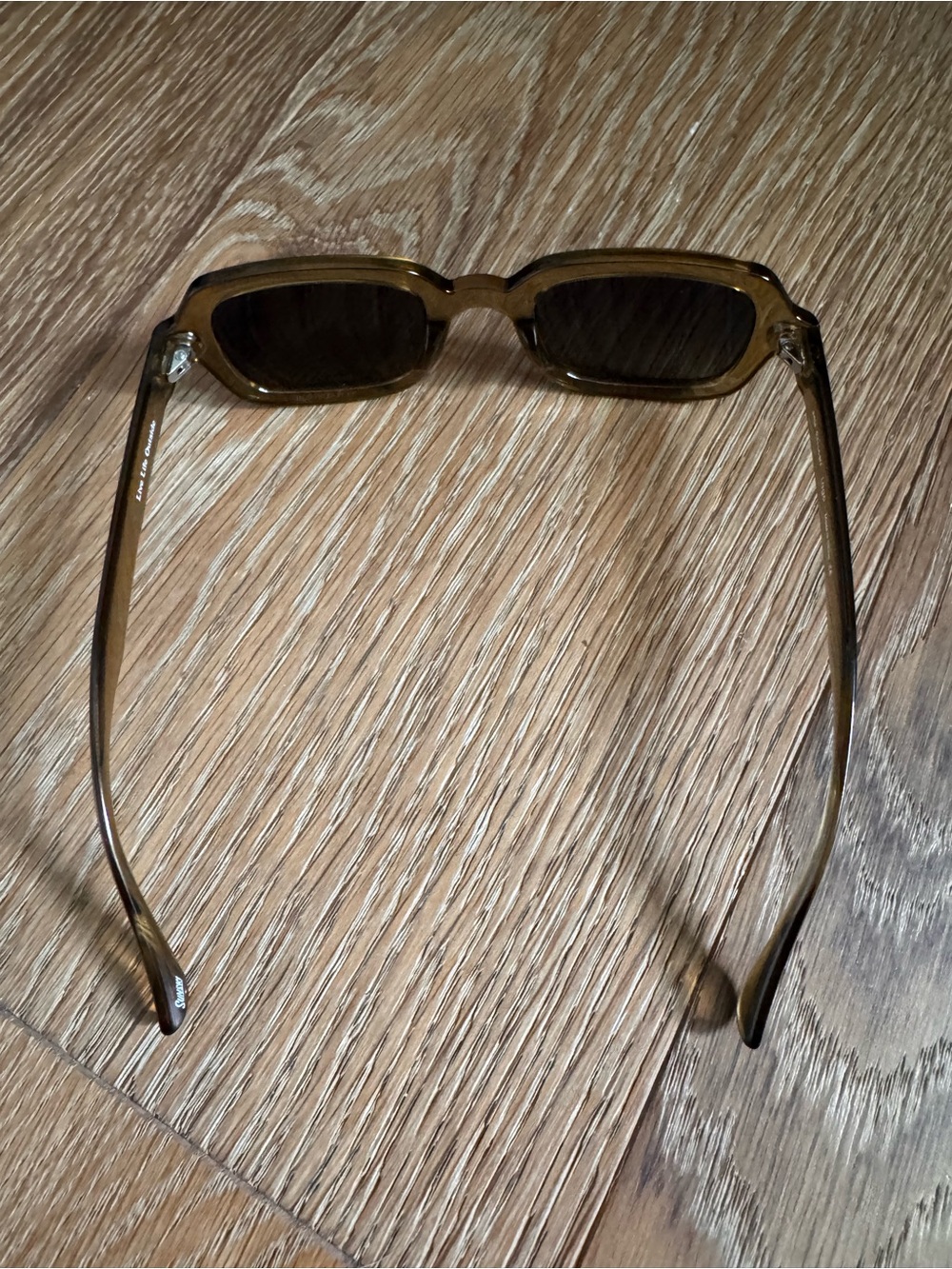 Sunski “Lago” Polarized Amber Translucent Rectangular Sunglasses - Picture 11 of 16